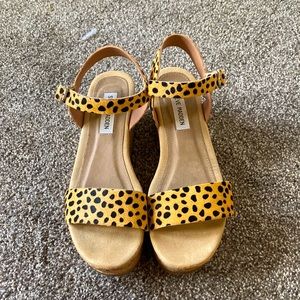 Steve Madden platform sandals cow 7.5 leather MABLI